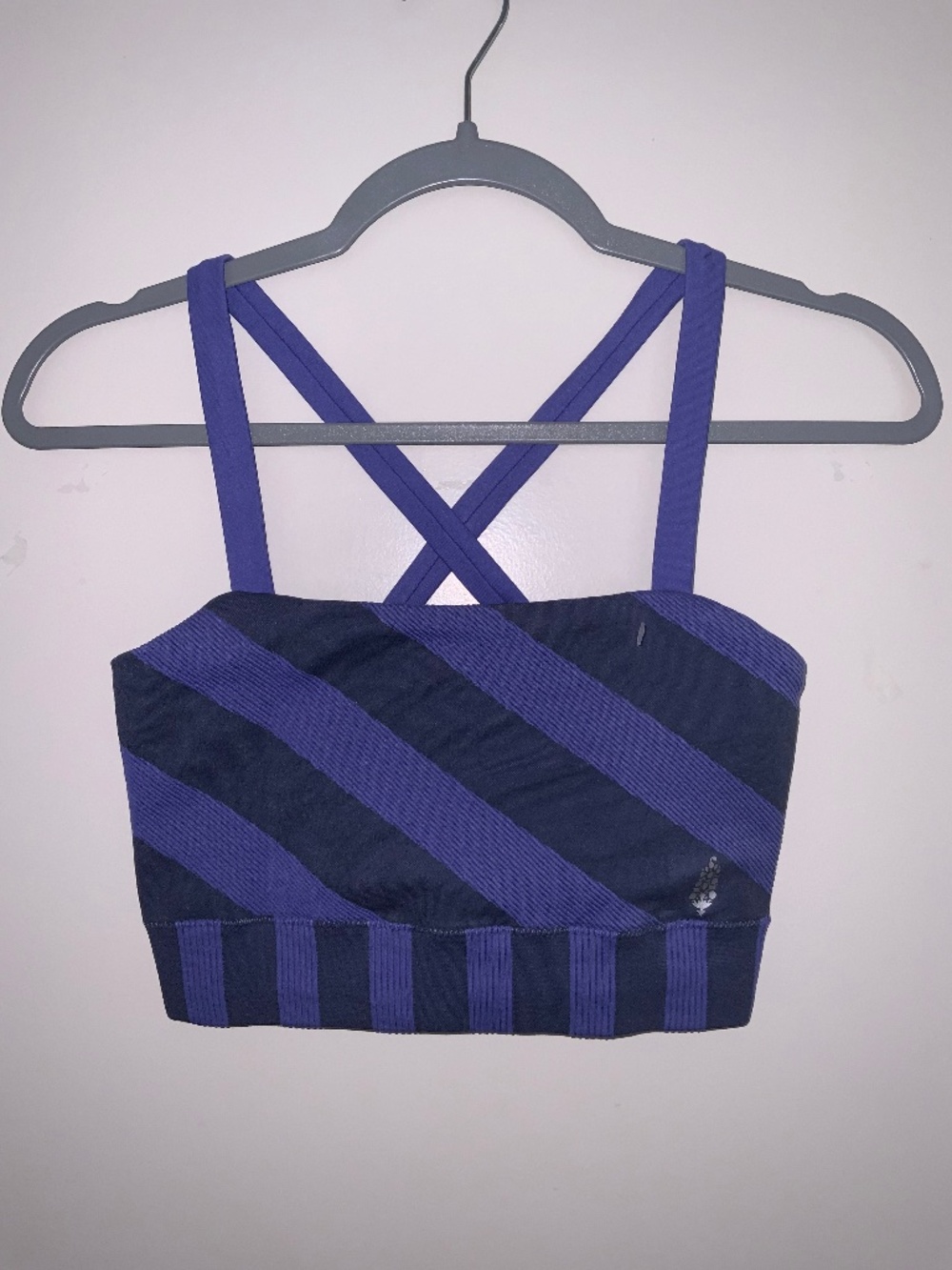 FP Movement by Free People Crossback Sports Bra - Color: navy/purple-Size: XS/S